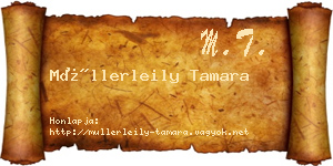 Müllerleily Tamara névjegykártya